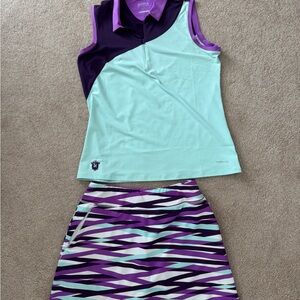 Cutter & Buck Annika Purple Golf Top
